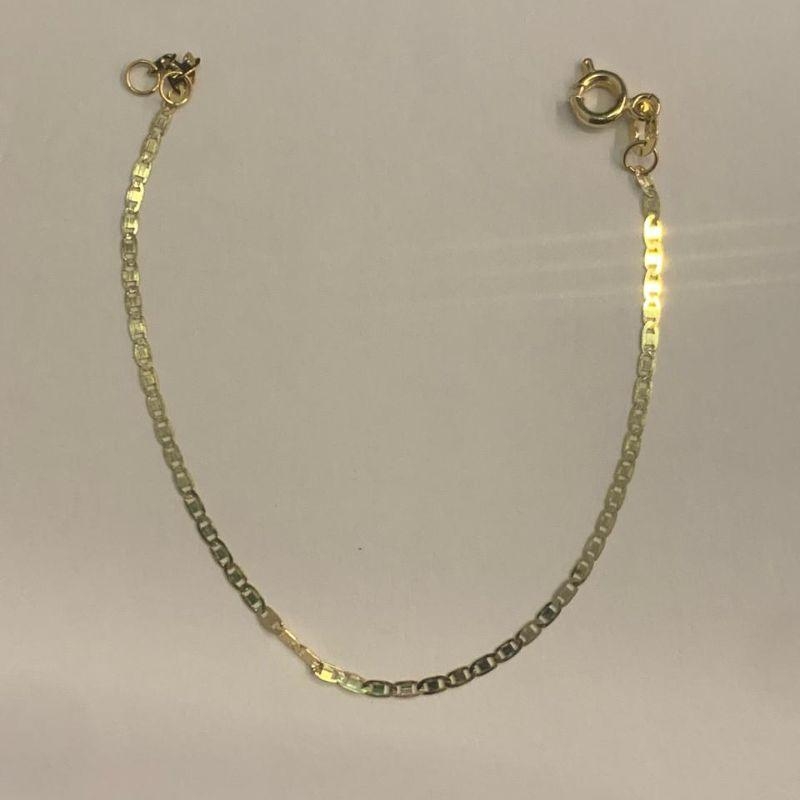 PULSEIRA PIASTRINE INFANTIL 13CM OURO 18K