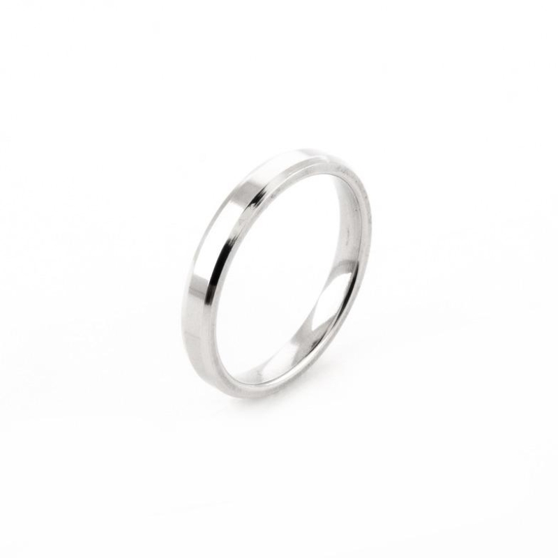 ALIANÇA SEMIJOIA OURO BRANCO ITALIANA/ESQUINADA