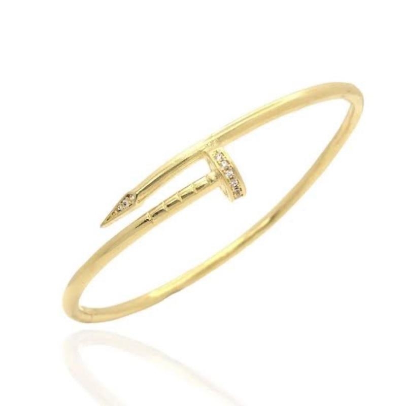 BRACELETE PREGO CRAVEJADO COM ZIRCONIAS