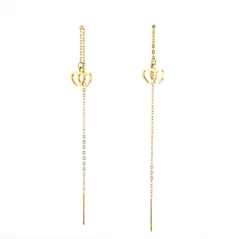 BRINCO ANZOL CORAÇÃO VAZADO SEMIJOIA