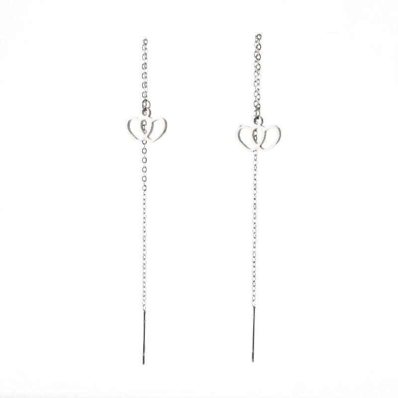 BRINCO ANZOL CORAÇÃO VAZADO SEMIJOIA