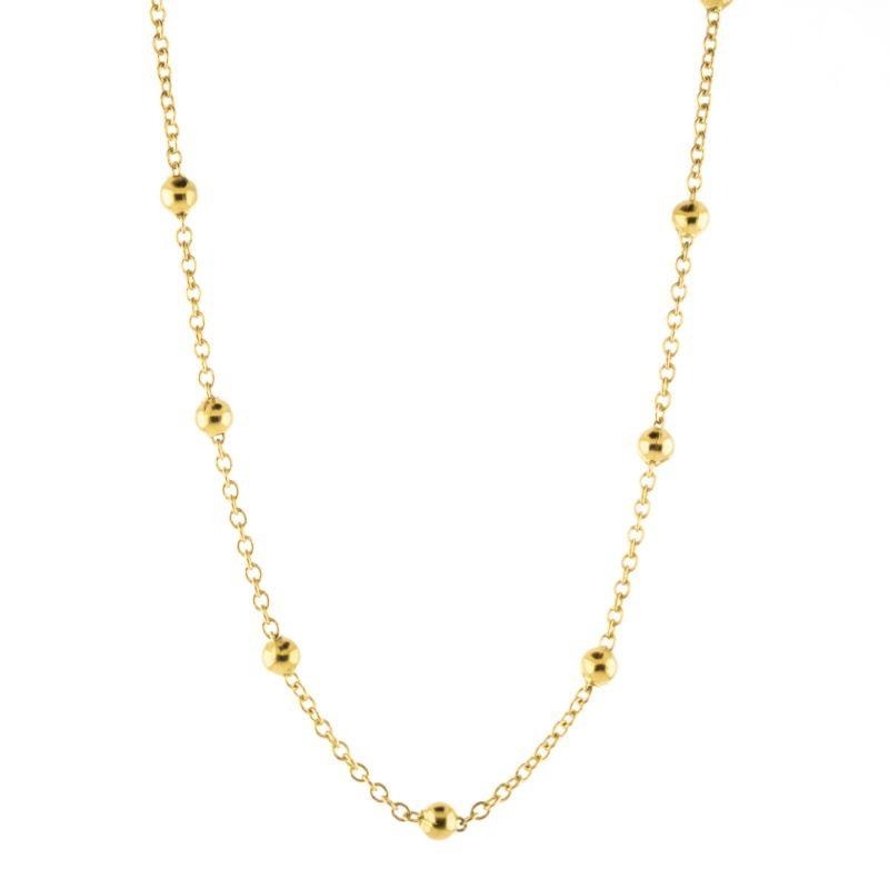 COLAR  COM BOLINHAS  INTERCALADAS 45CM / 5CM DE EXTENSOR SEMIJOIA