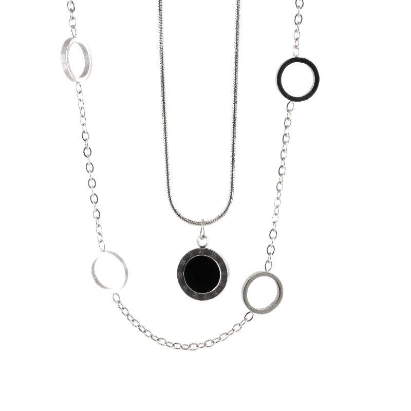 COLAR DUPLO ROMANO SEMIJOIA