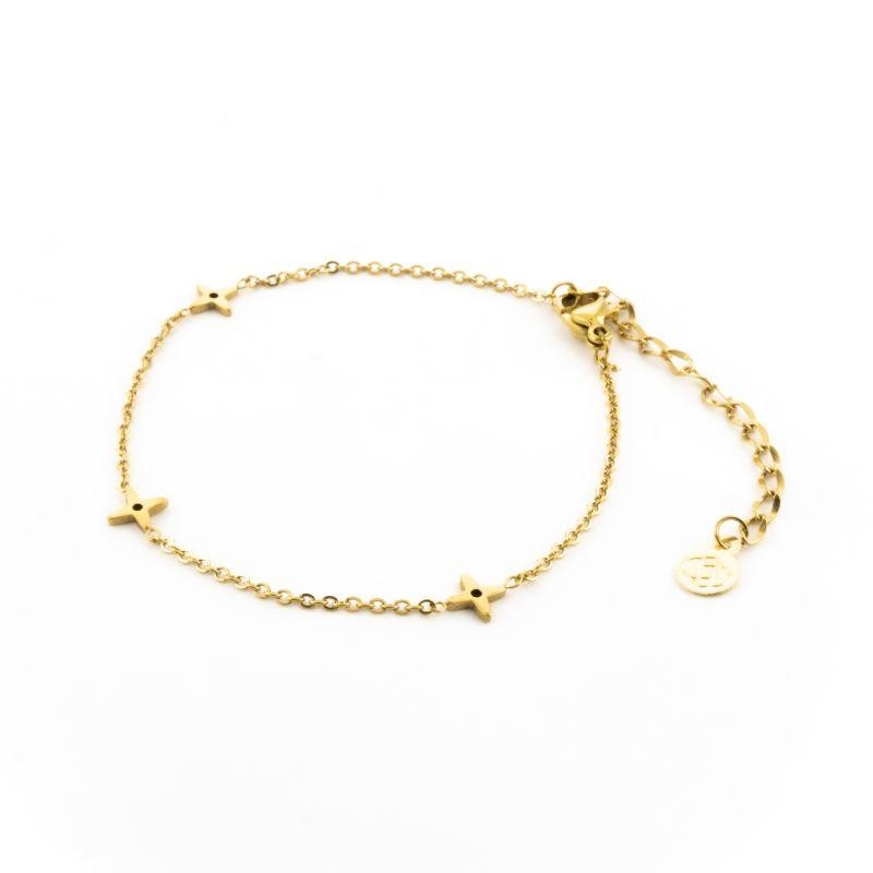 PULSEIRA ESTRELA 17CM / 3CM DE EXTENSOR SEMIJOIA