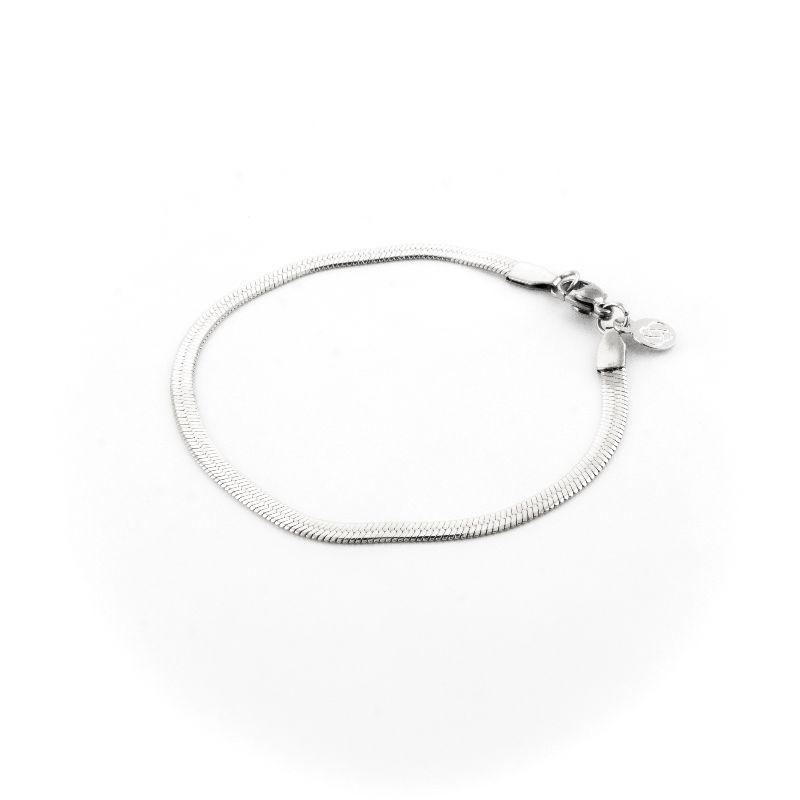 PULSEIRA MALHA LAMINADA  18CM SEMIJOIA