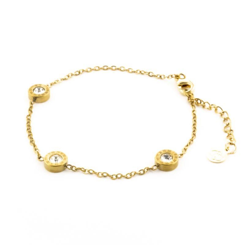 PULSEIRA ROMANA PONTO DE LUZ 18CM/ 3CM SEMIJOIA