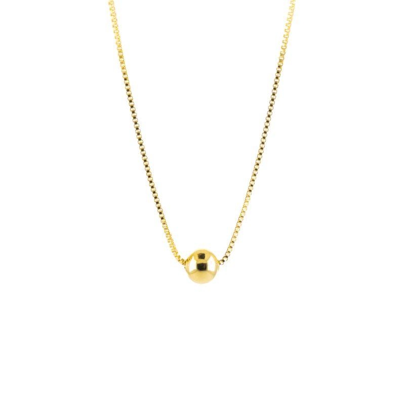 COLAR ESFERA  P SEMIJOIA