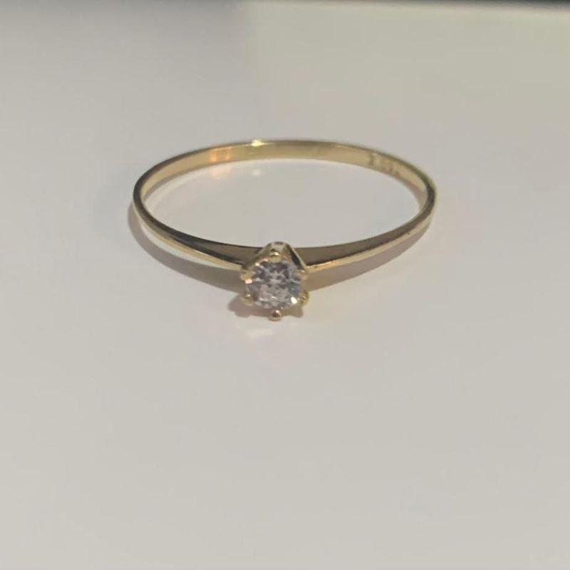 ANEL SOLITARIO 6 GARRAS OURO 18K