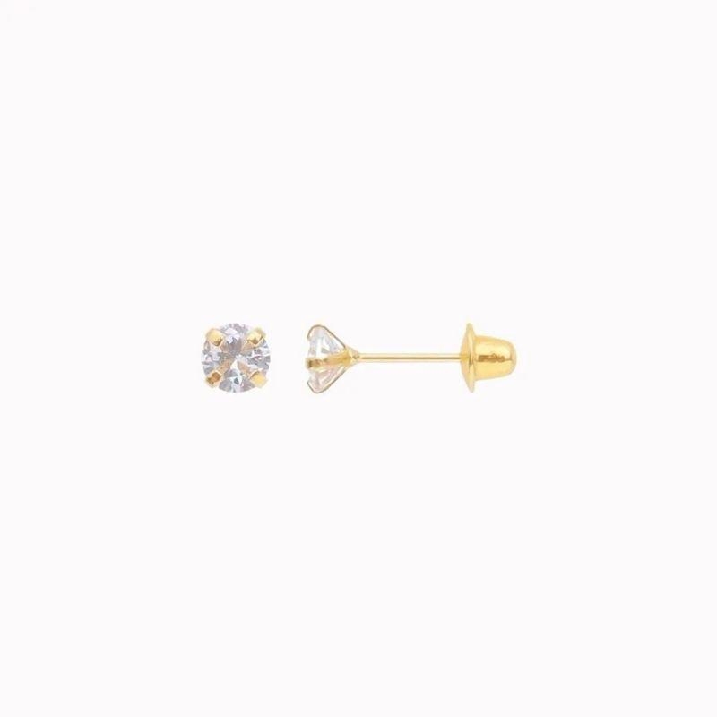 BRINCO PONTO DE LUZ 2,5 MM OURO 18K