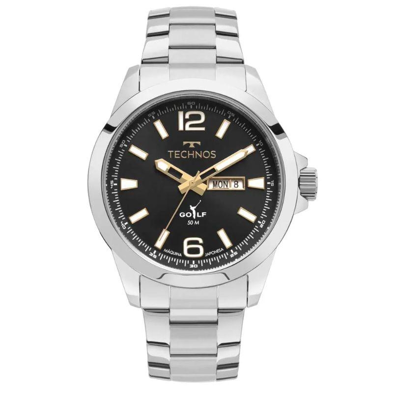 Relógio Technos Masculino Golf Ouro Branco