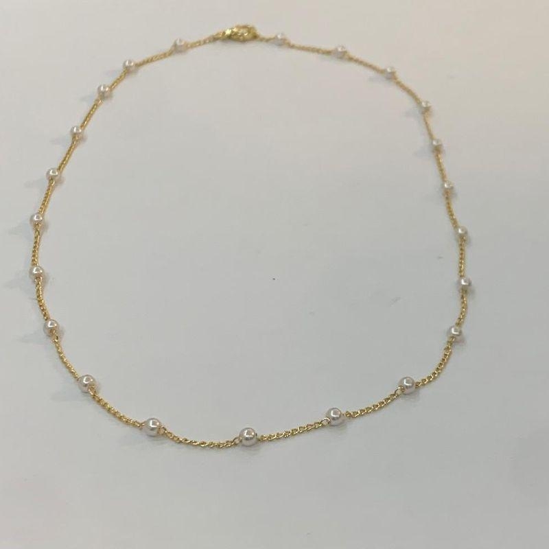 COLAR DE PÉROLAS INTERCALADAS 45CM