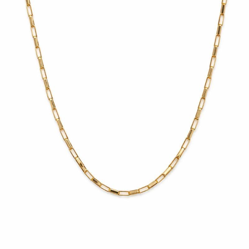 COLAR TIJOLINHO 60CM OURO 18K