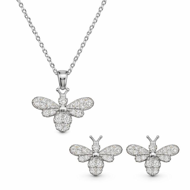 CONJUNTO ABELHA CRISTAL BRANCO