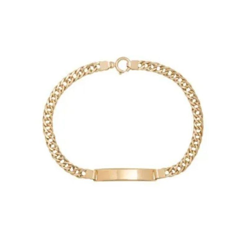 PULSEIRA INFANTIL GRUMET ESCAMA 16CM OURO 18K