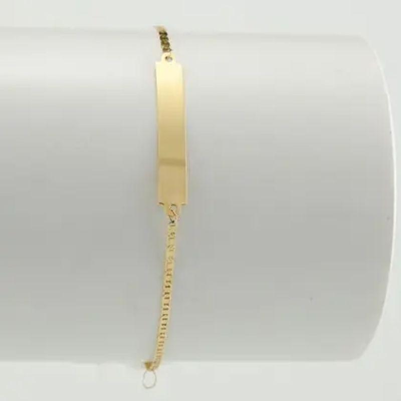 PULSEIRA INFANTIL PIASTRINE 13CM OURO 18K