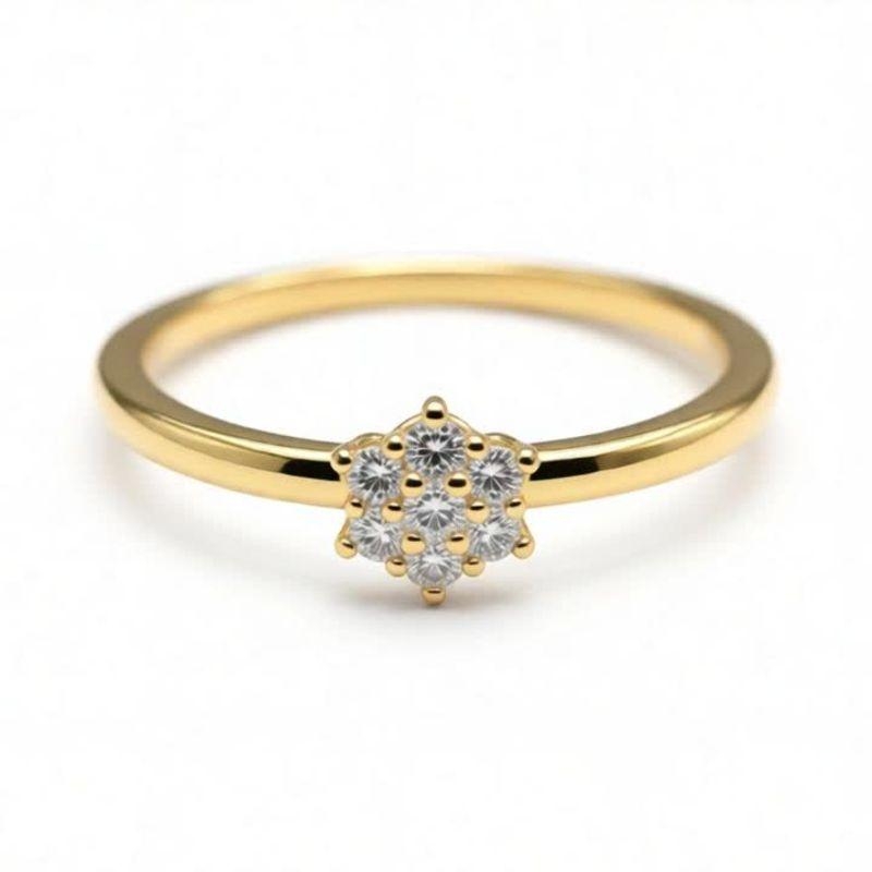 ANEL CHUVEIRINHO FLOR ZIRCONIAS