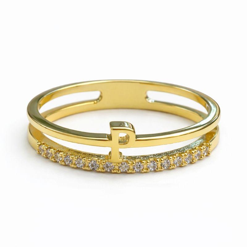 ANEL LETRA DUPLO CRAV.