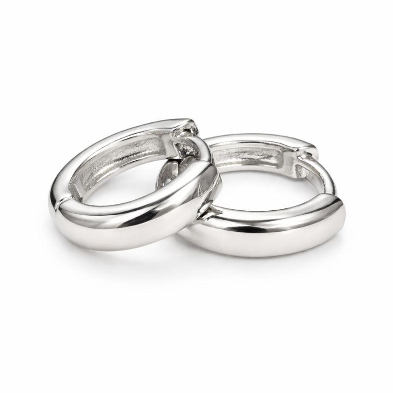 ARGOLA LISA P GROSSINHA - BANHO PRATA