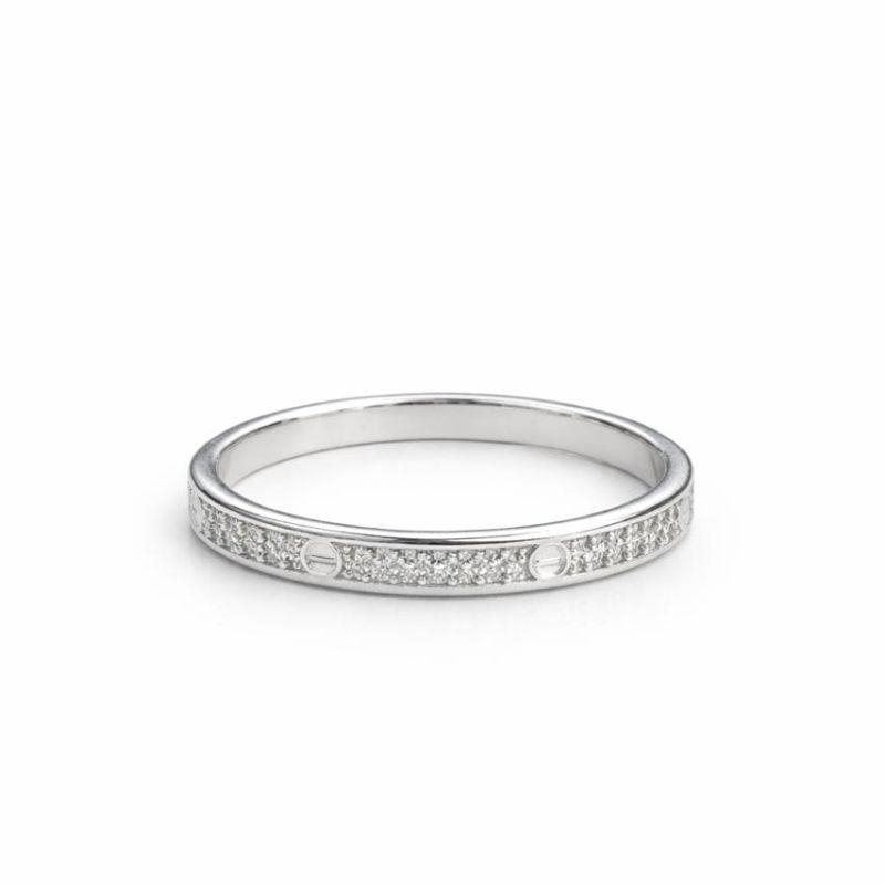 ANEL CARTIER LOVE CRAVEJADO/LISO SEMIPRATA