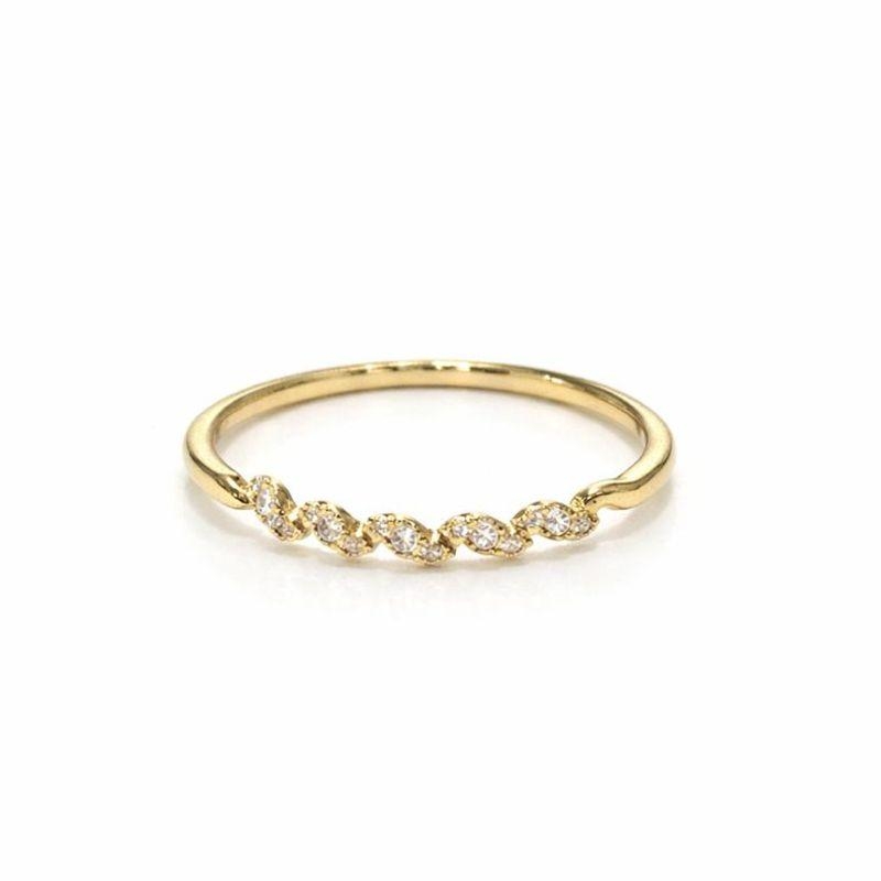 ANEL ONDAS SLIM CRAVEJADO SEMI