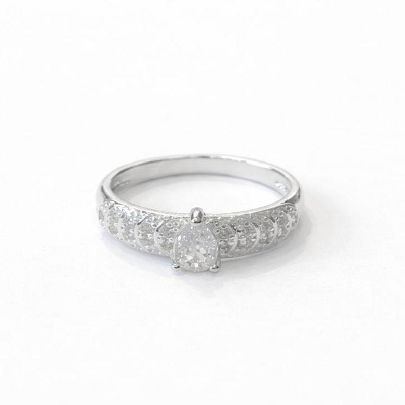 ANEL SOLITÁRIO BRIGERTON CRAVEJADO SEMIPRATA