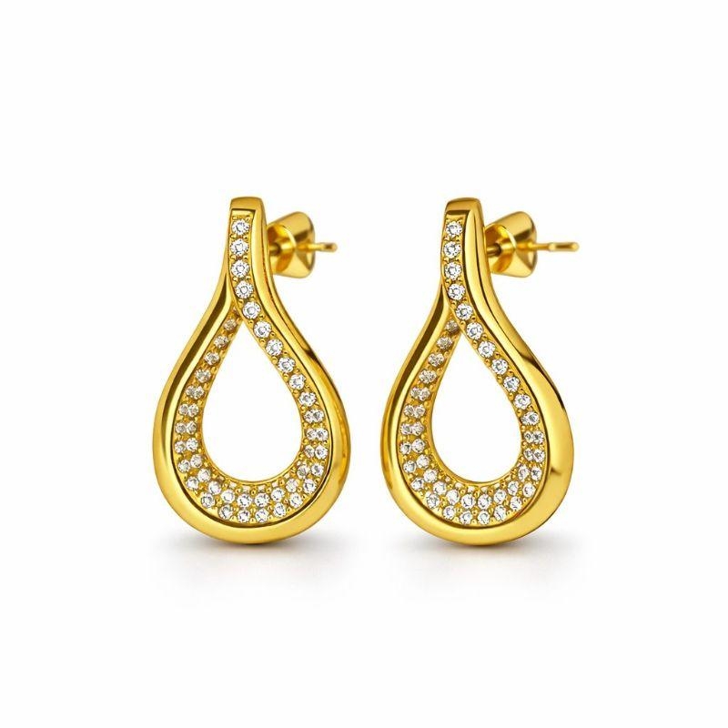 BRINCO GLAM TORÇAL CRAVEJADO SEMI OURO