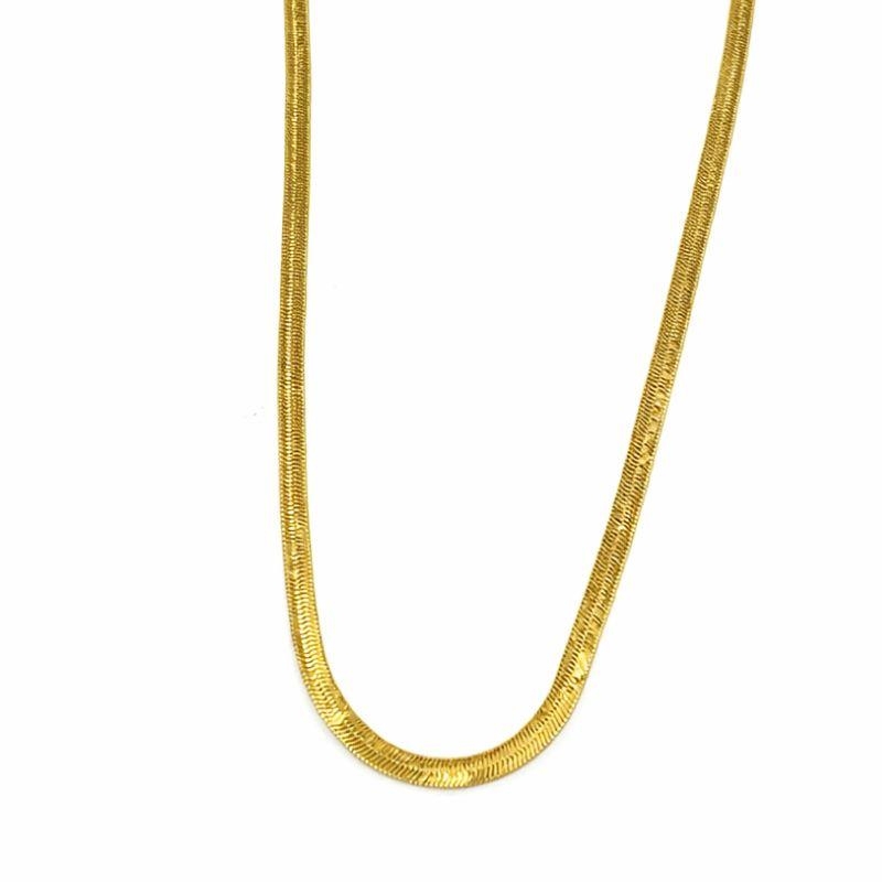 COLAR MALHA  4MM 45CM SEMI OURO