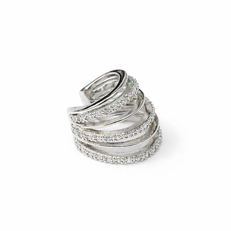 PIERCING FAKE 6 LINHAS 3 CRAVEJADAS 3 LISAS SEMI PRATA