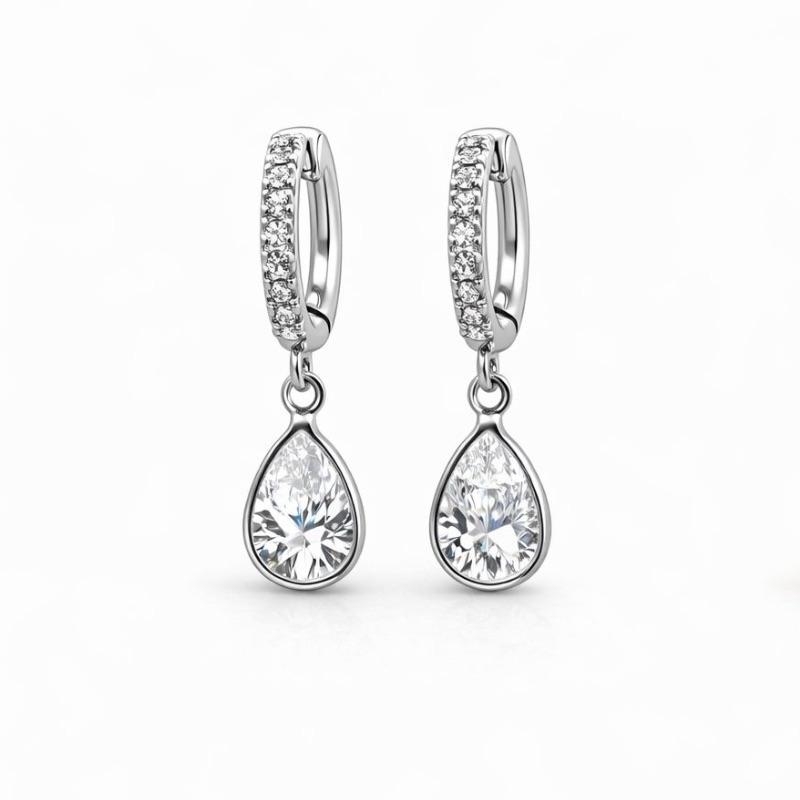 ARGOLA CRAVEJADA PONTO DE LUZ GOTA M SEMI PRATA