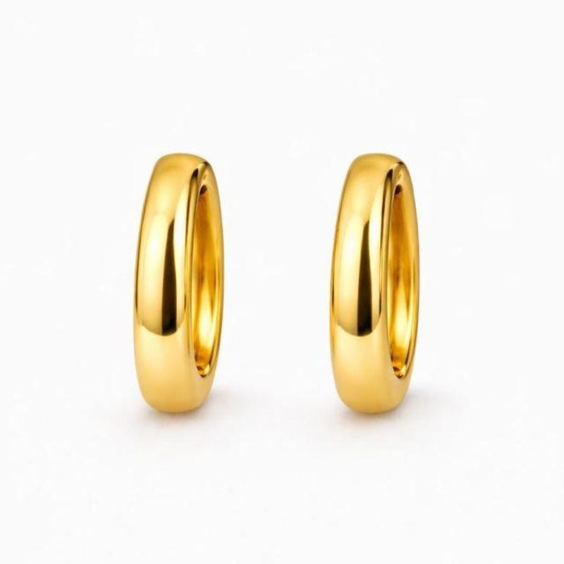 ARGOLA LISA SLIM SEMI OURO