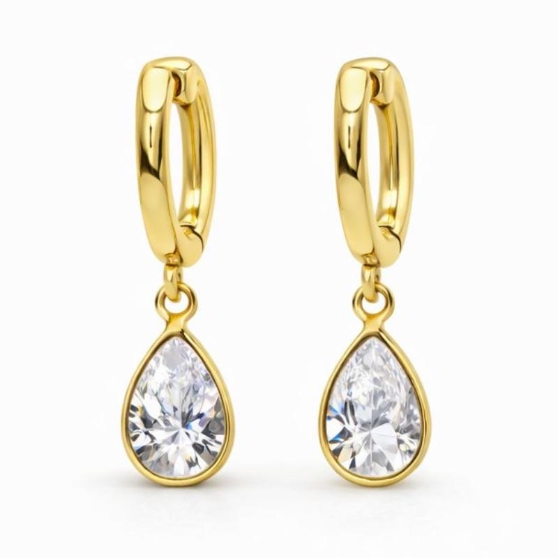 ARGOLA PONTO DE LUZ GOTA G SEMI OURO