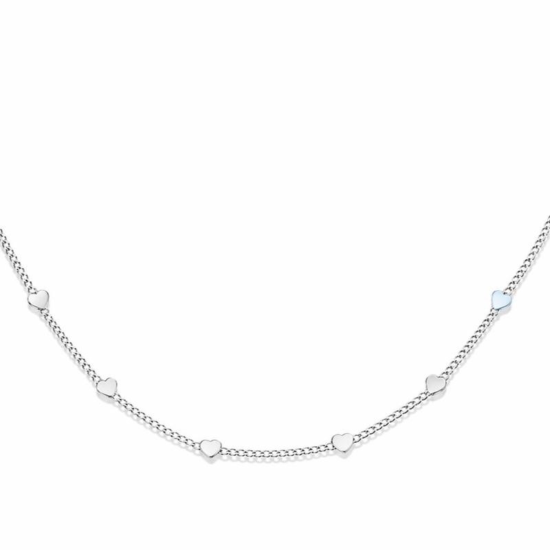 PULSEIRA DELICADA CHAPINHAS CORAÇÃO SEMI PRATA