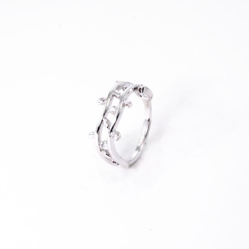 ANEL DUPLO GALHO CRAVEJADO INTERCALADOS