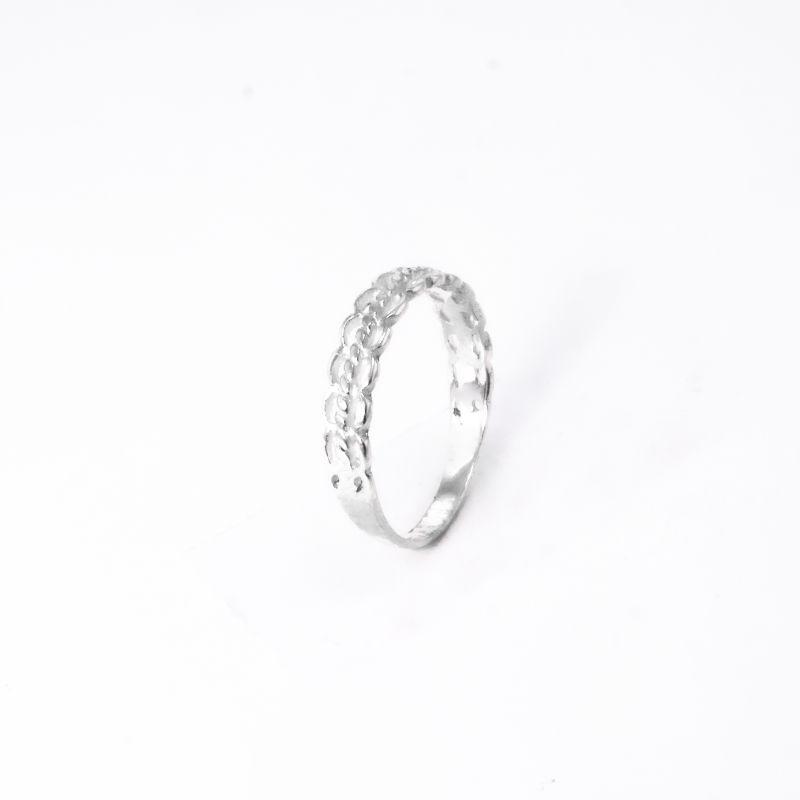 ANEL ELO TRANÇADO PRATA 925