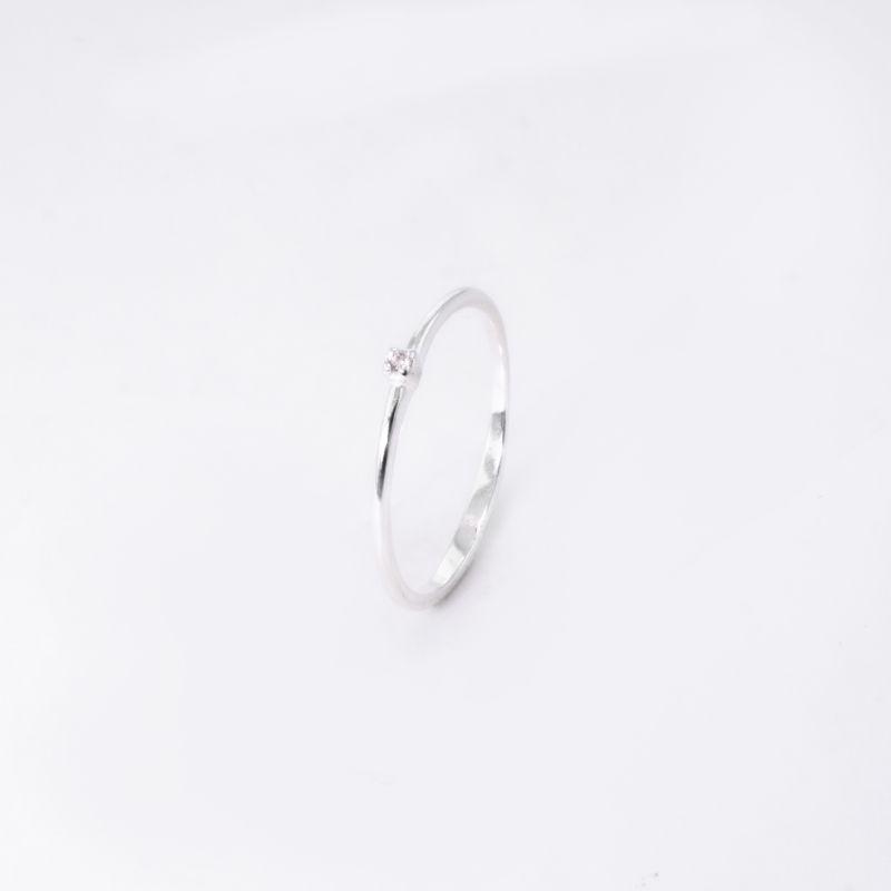 ANEL SOLITÁRIO 0,5MM PRATA 925