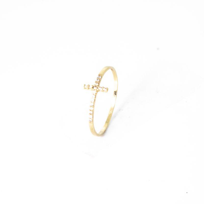 ANEL CRUZ CRAVEJADA COM 16 ZIRCÔNIAS