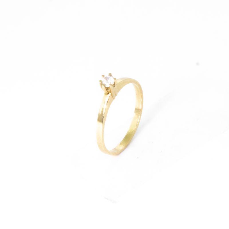 ANEL SOLITÁRIO DELICADO 18K