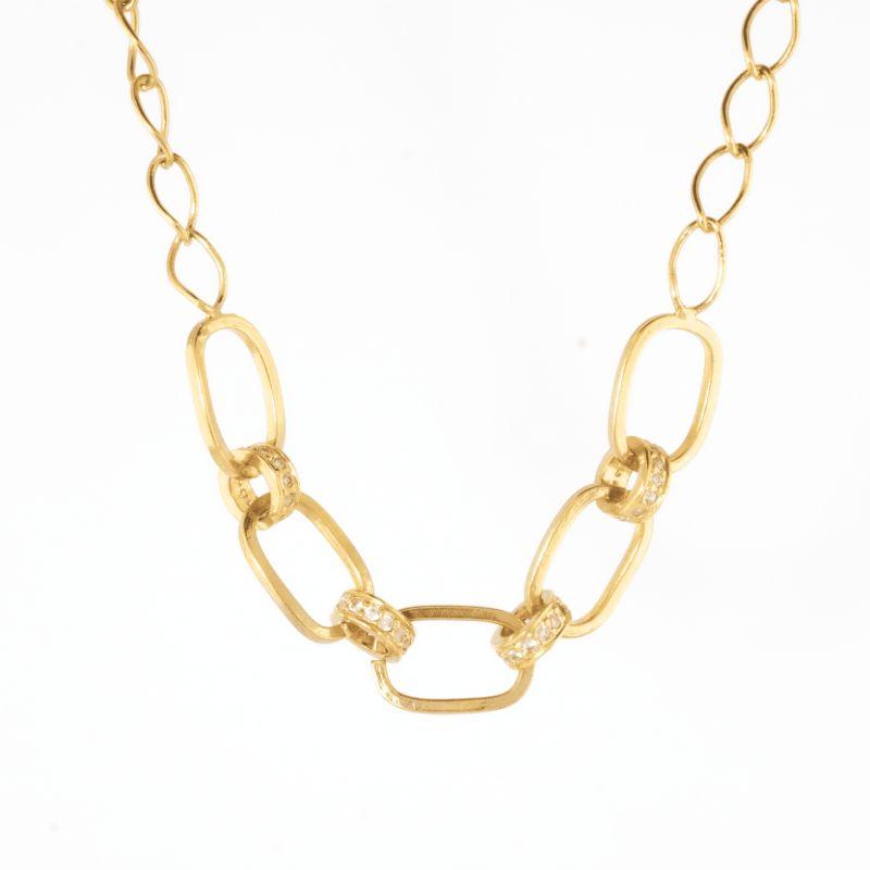 COLAR CORRENTE ELOS CRAVEJADOS