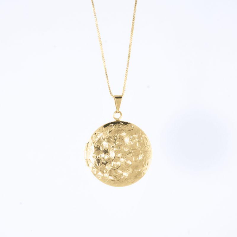 COLAR RELICÁRIO MANDALA DETALHADO G