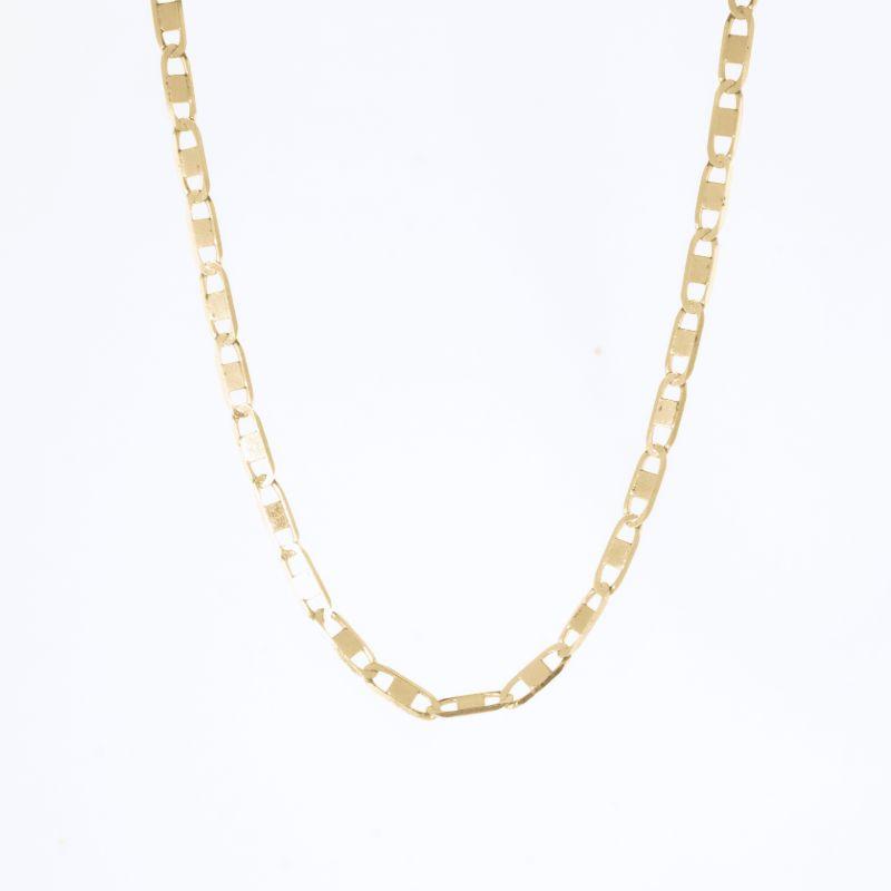 CORRENTE MASCULINA PIASTRINE GROSSA OURO 18K