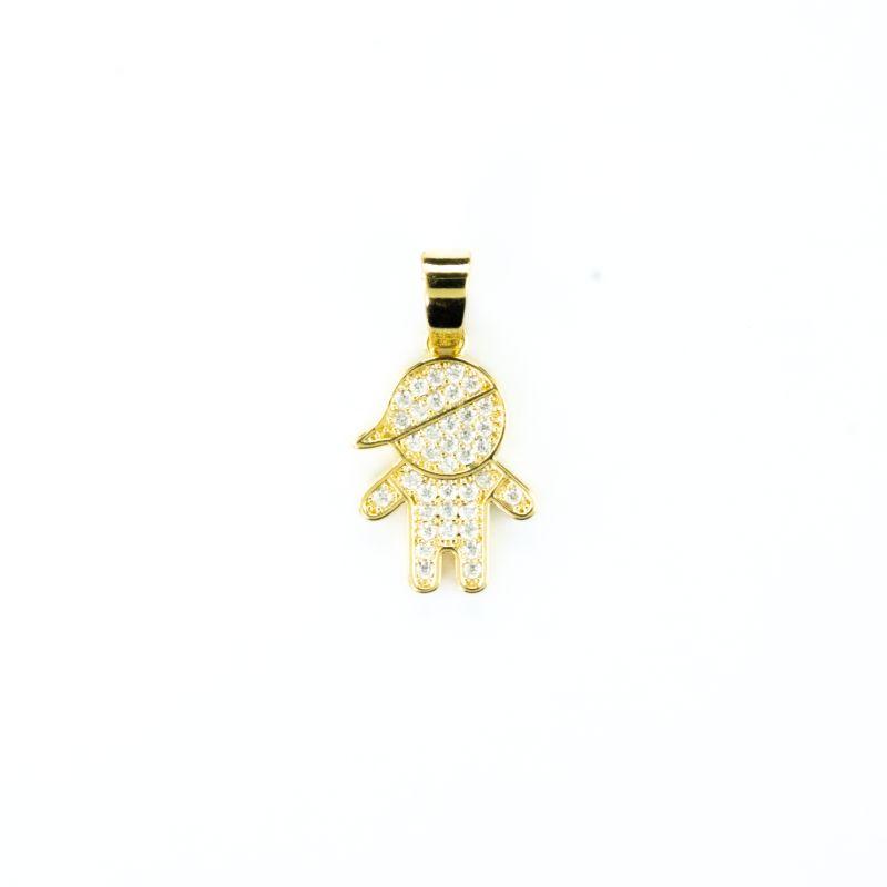 PINGENTE MENINO G TODO CRAVEJADO