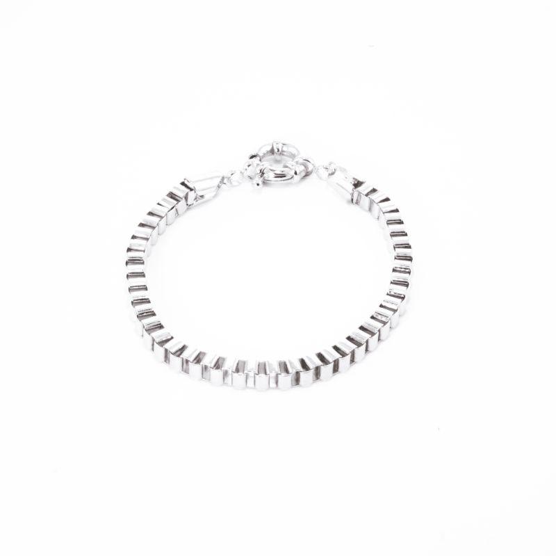 PULSEIRA VENEZIANA 4MM OURO BRANCO 19CM