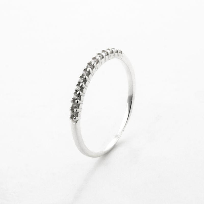 ANEL APARADOR ZIRCONIAS 2MM PRATA 925