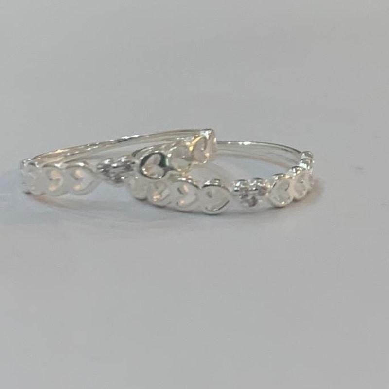 ANEL CORACAO VAZADO E 1 CRAVEJADO ZIRCONIAS