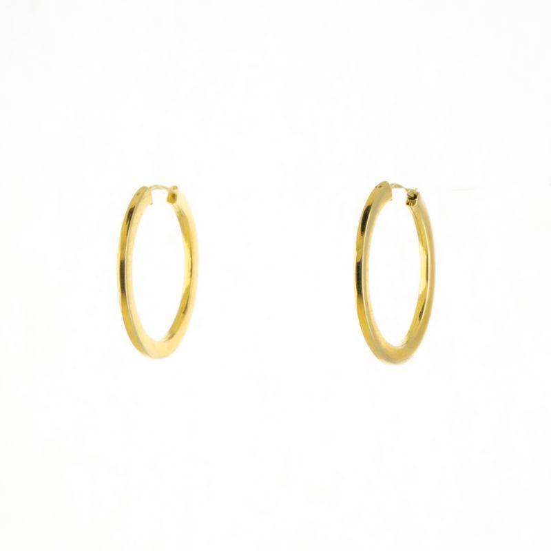 ARGOLA LISA ABAULADA OURO 18K