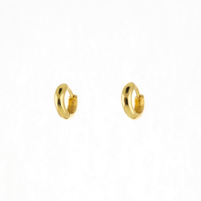 ARGOLA LISA P BOLD SLIM OURO 18K