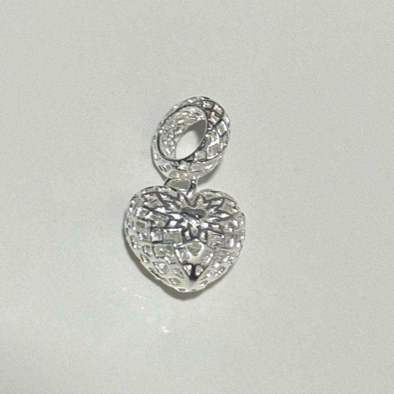 BERLOQUE CORAÇÃO LAMINADO DELICADO PRATA 925