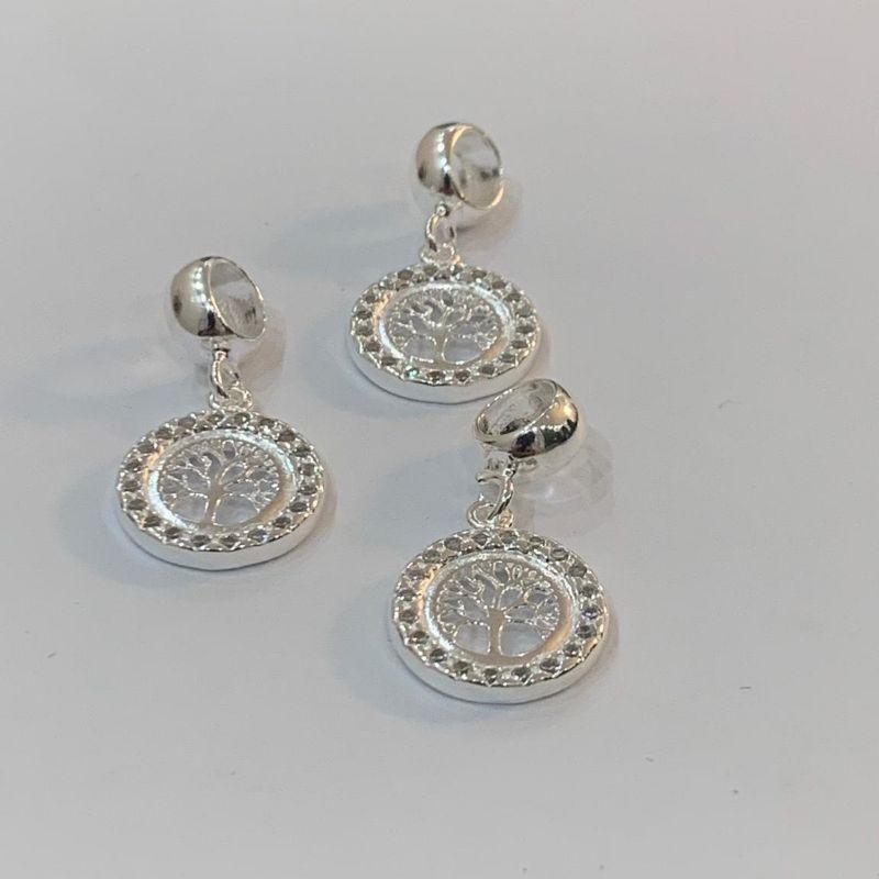 BERLOQUE CRAVEJADO COM ÁRVORE DA VIDA PRATA 925