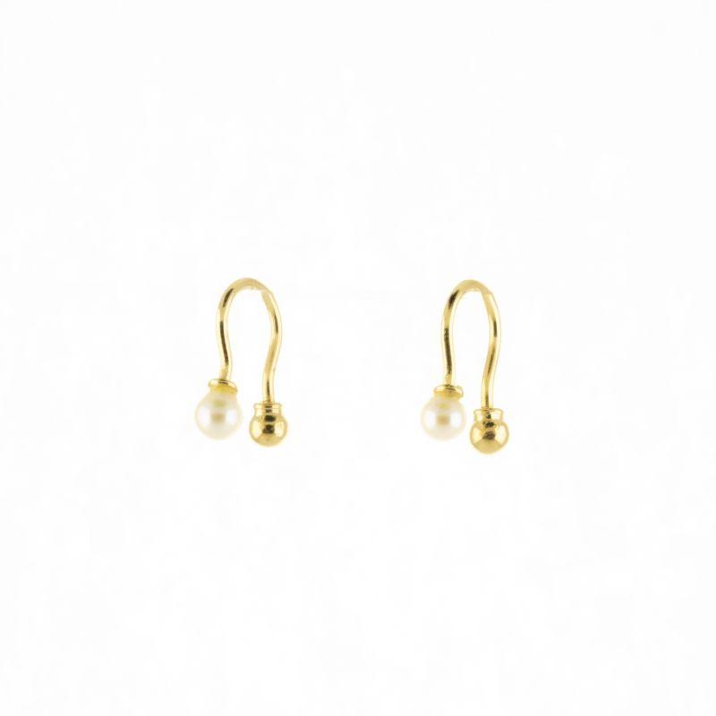 BRINCO ANZOL P DETALHE PEROLA OURO 18K