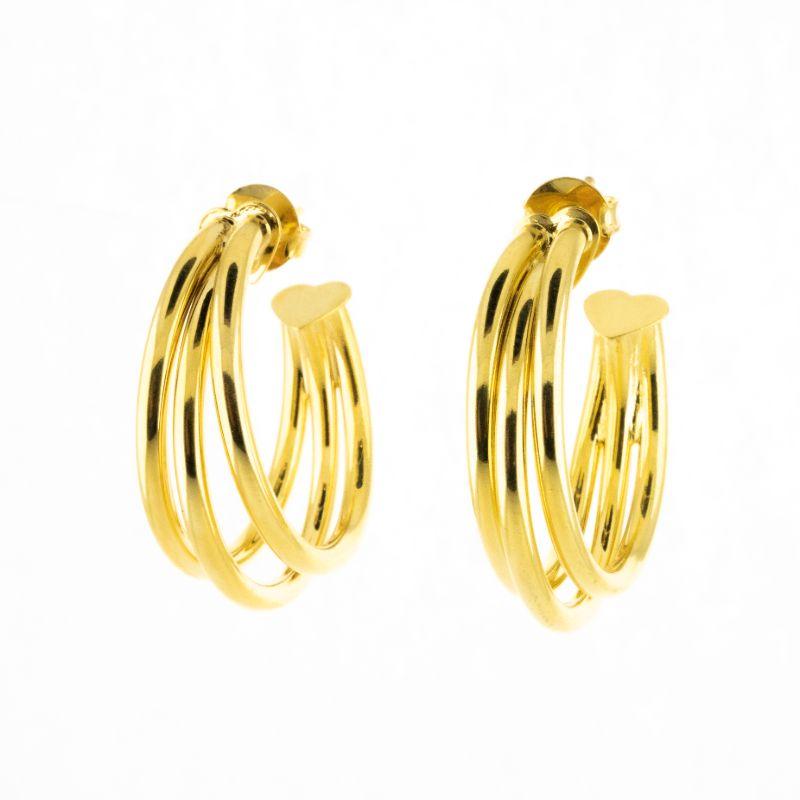 BRINCO ARGOLA 3 EM 1 OURO AMARELO